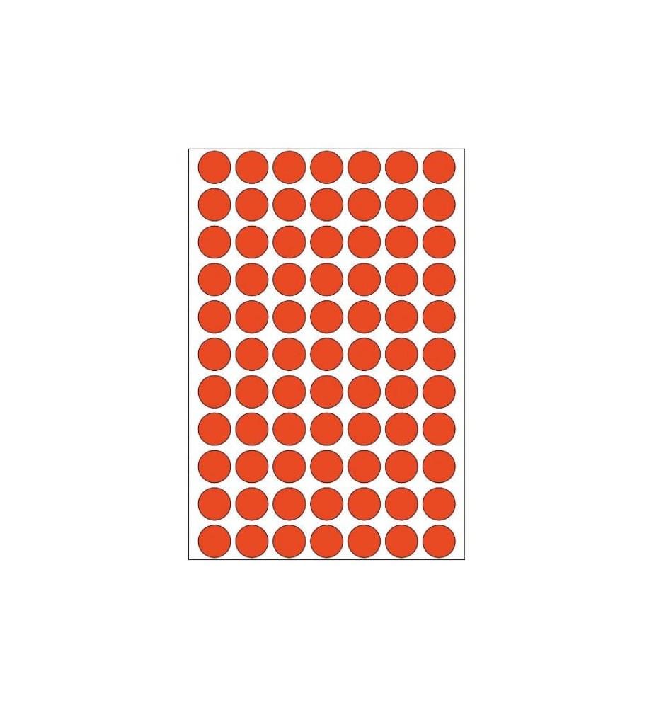 HERMA - Vielzweck-Etiketten 2232 Ø 13 mm, 32 Blatt, Rot