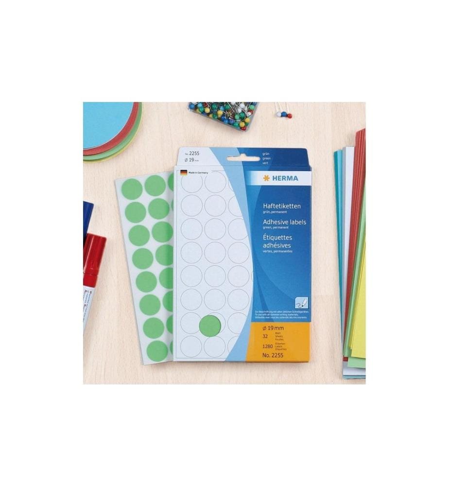 HERMA - Vielzweck-Etiketten 2233 Ø 13 mm, 32 Blatt, Blau