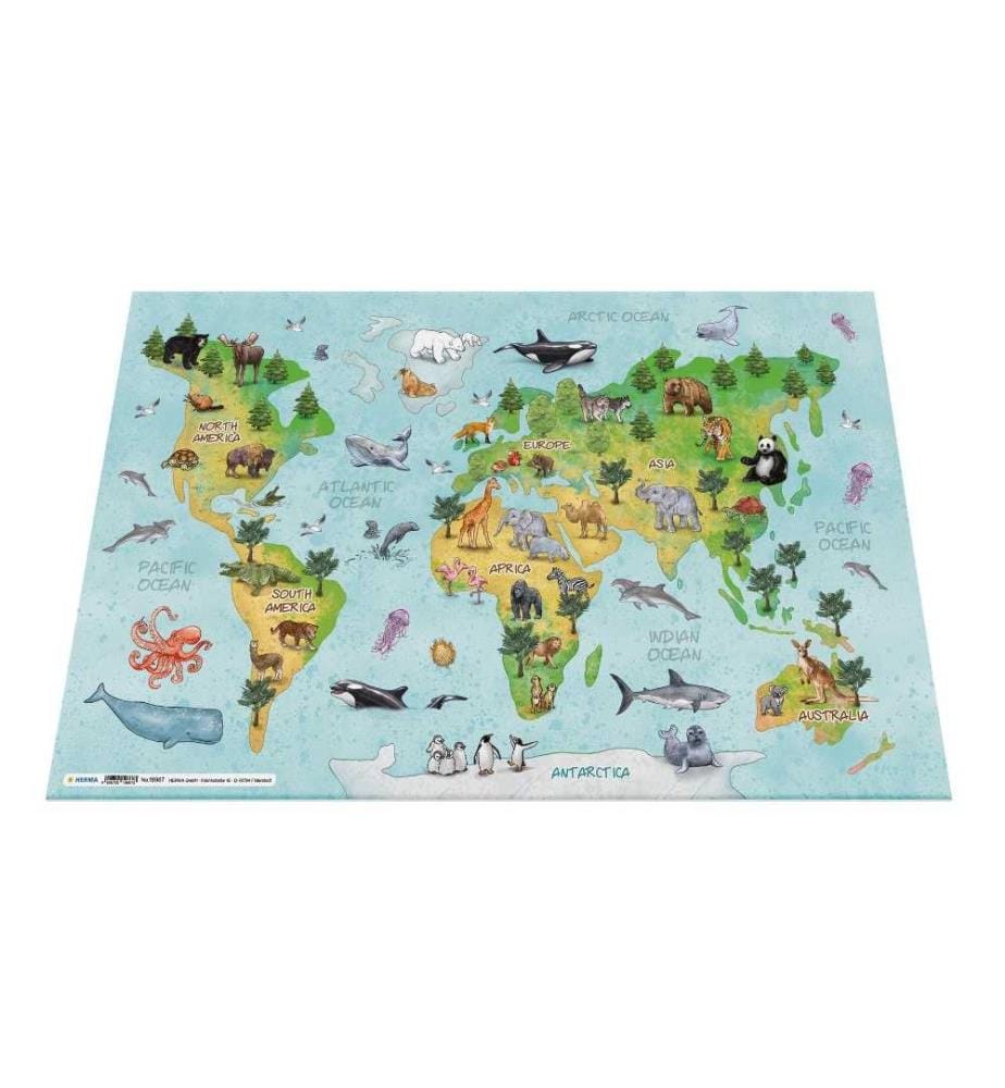 HERMA - Sous-main Carte du monde 55 x 35 cm