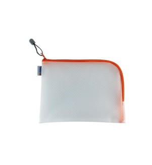 HERMA - Étui Mesh Bag 26 x 20 cm, Orange / Blanc
