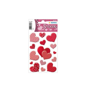 HERMA - Stickers Motivsticker Herzen Blümchen 45 Stück Rot