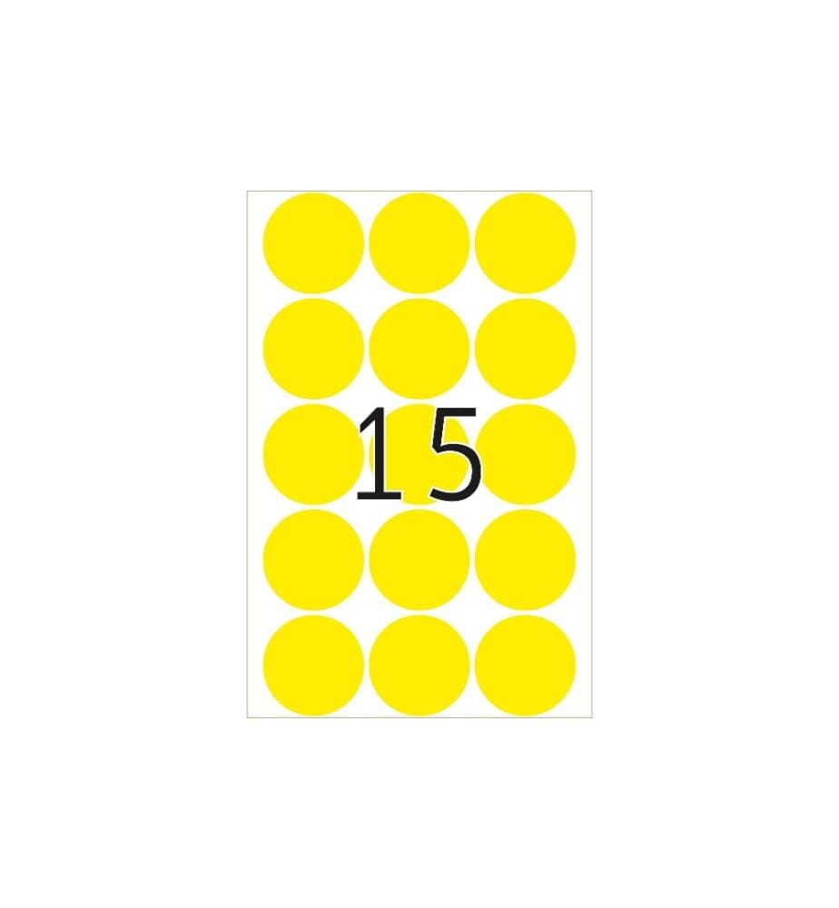 HERMA - Étiquettes multi-usage 2271 Jaune Ø 32 mm, 32 Blatt
