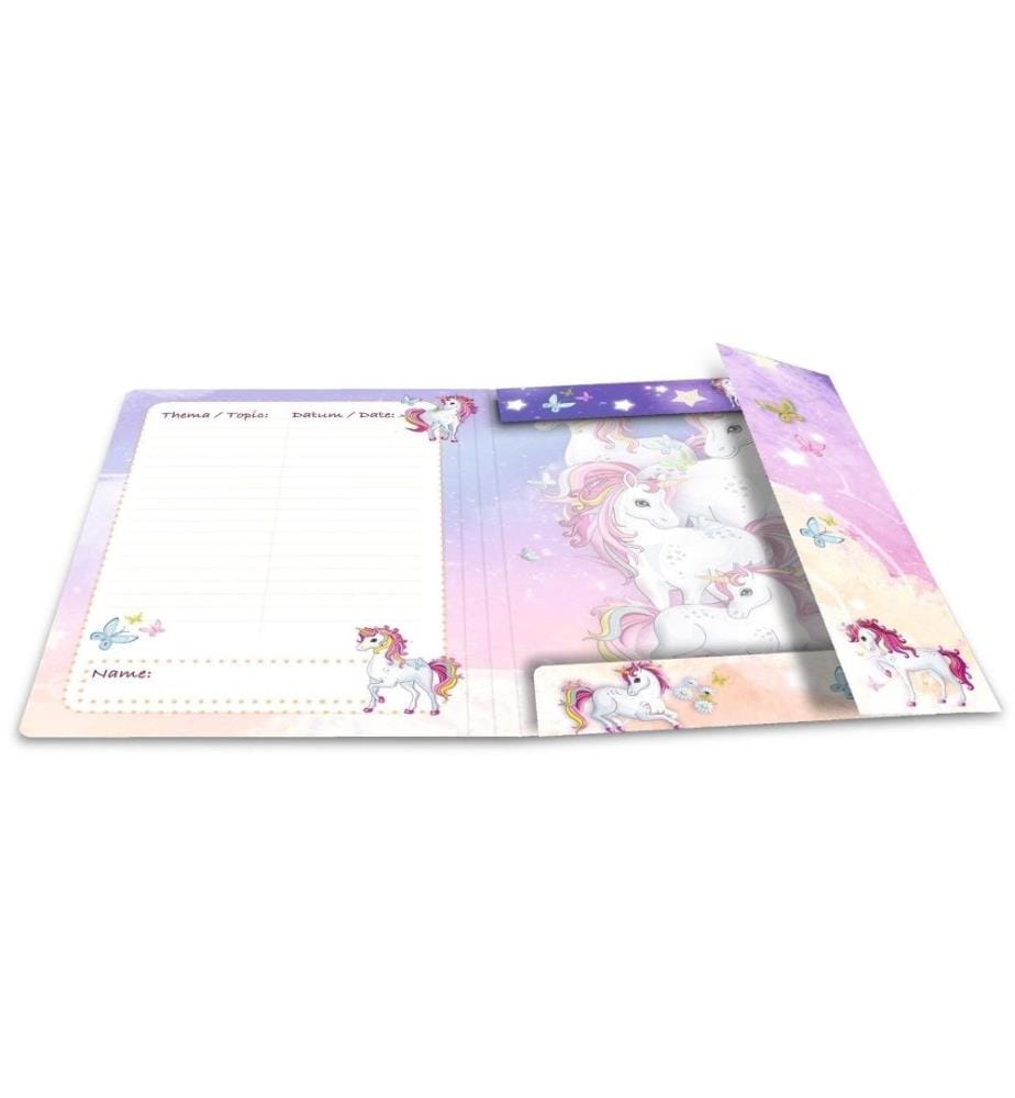 HERMA - Gummibandmappe Einhorn A4, Mehrfarbig/Rosa