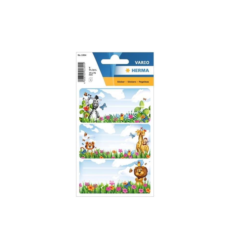 HERMA - Stickers Étiquettes scolaires la jungle