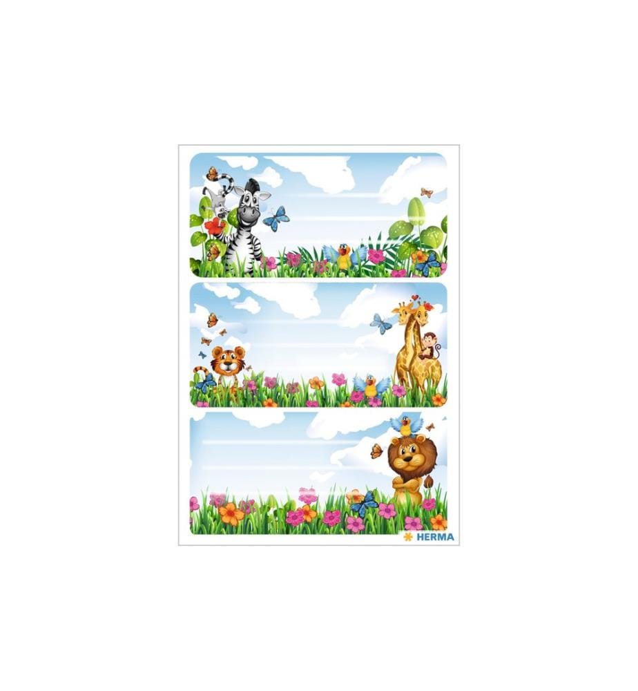 HERMA - Stickers Étiquettes scolaires la jungle