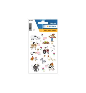 HERMA - Stickers Motivsticker Kleine Farm 3 Blatt à 45 Sticker Mehrfarbig