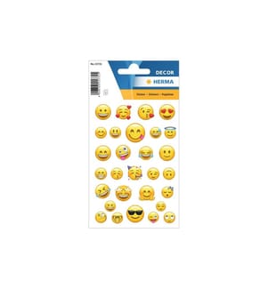HERMA - Stickers Motivsticker Lovely Emojis 3 Blatt à 90 Sticker Mehrfarbig