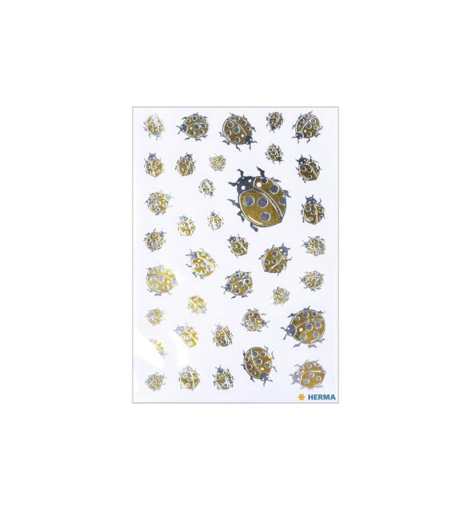 HERMA - Stickers Autocollant à motif Creative Scarabée doré 38 Pièce/s Doré/Argenté