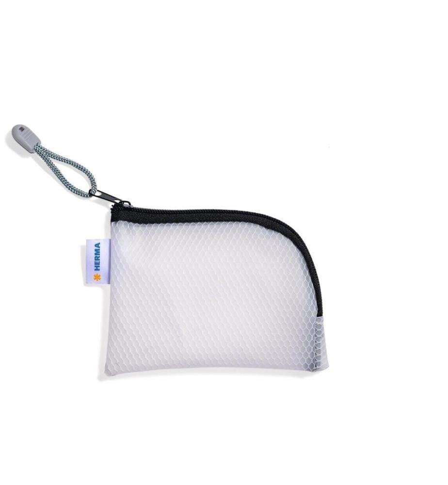 HERMA - Etui Mesh Bag A7, 7.4 x 10.5 cm, Schwarz/Weiss