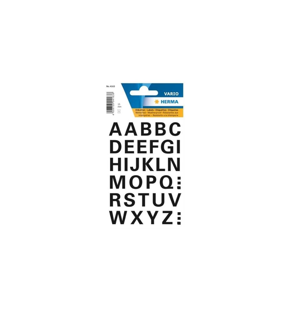 HERMA - Stickers Namensetiketten A – Z, 1.5 cm, Schwarz