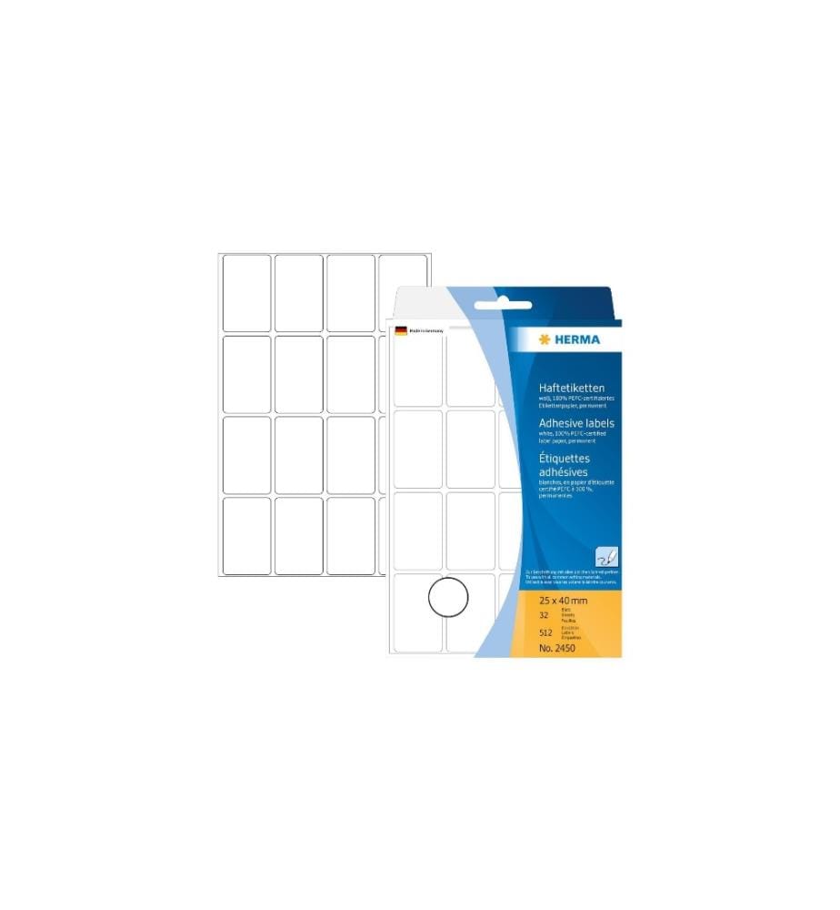 HERMA - Universal-Etiketten 2.5 x 4 cm, 512 Etiketten