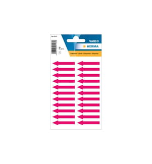HERMA - Stickers Hinweis-Etiketten 3.8 x 0.7 cm, Leuchtrot, 88 Etiketten