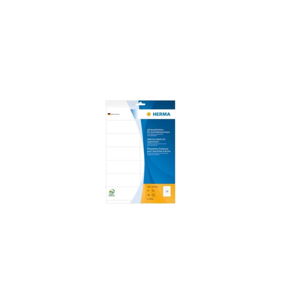 HERMA - Adressetiketten 10.5 x 4.2 cm, 280 Etiketten
