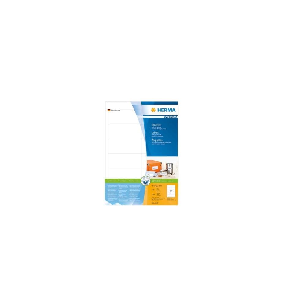 HERMA - Universal-Etiketten Premium, 6.6 x 3.38 cm, 2400 Etiketten
