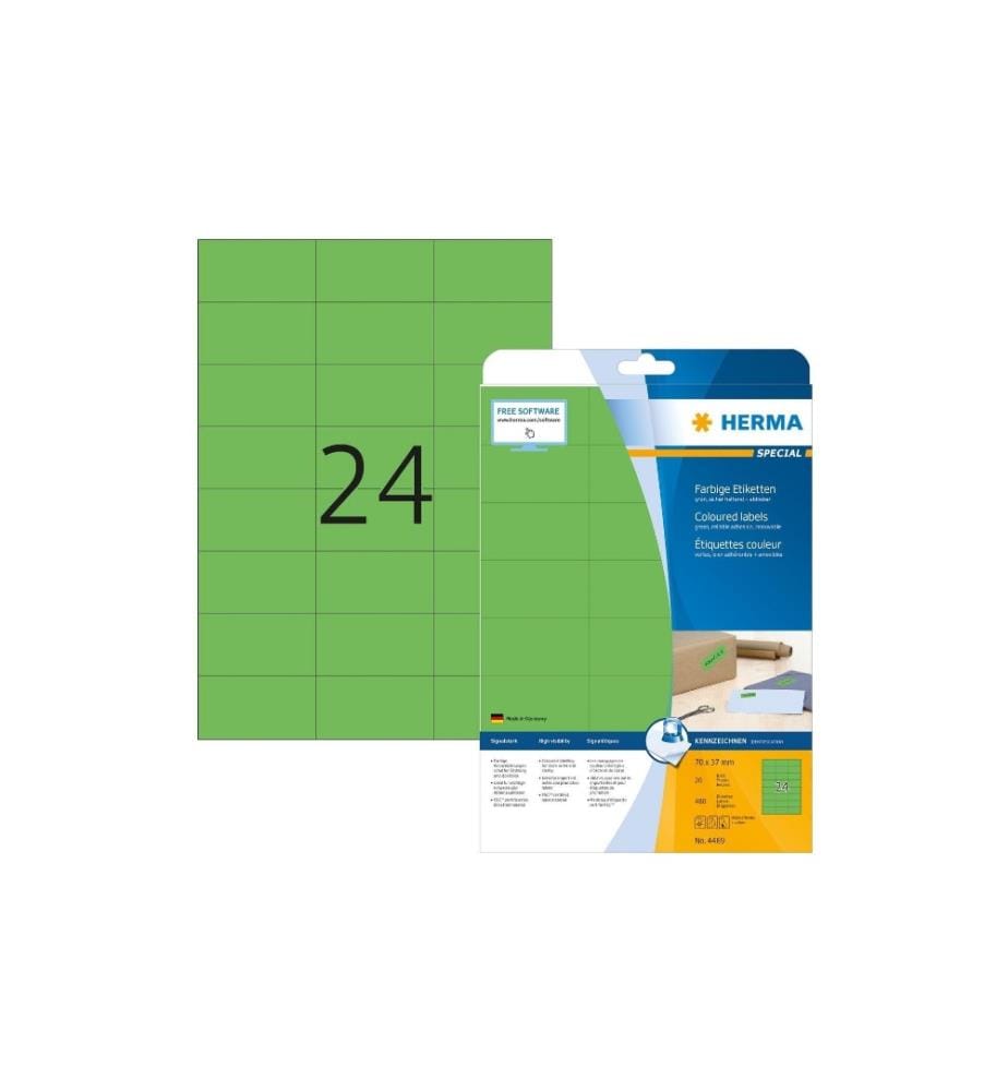 HERMA - Universal-Etiketten 70 x 37 mm, 20 Blatt