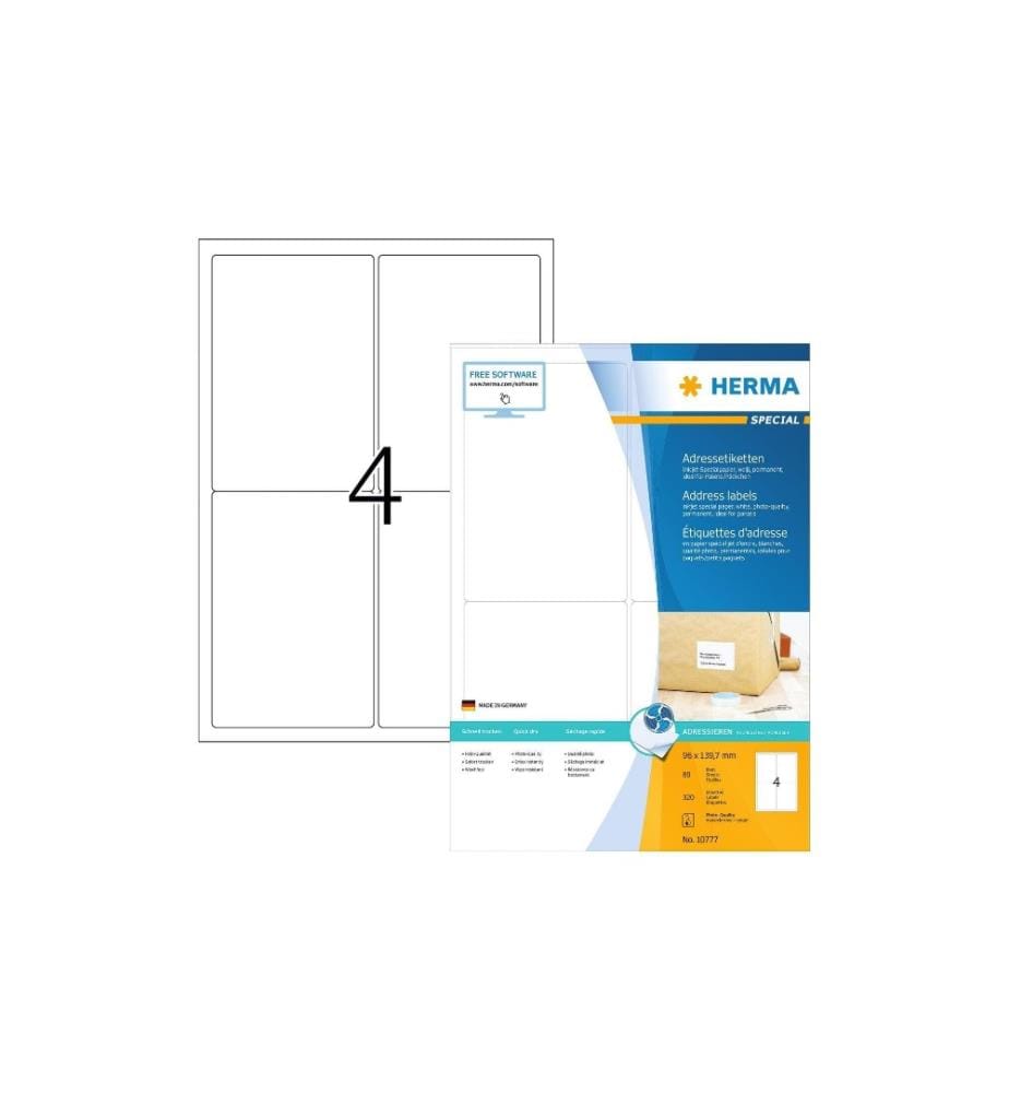 HERMA - Adressetiketten 96 x 139.7 mm, 80 Blatt
