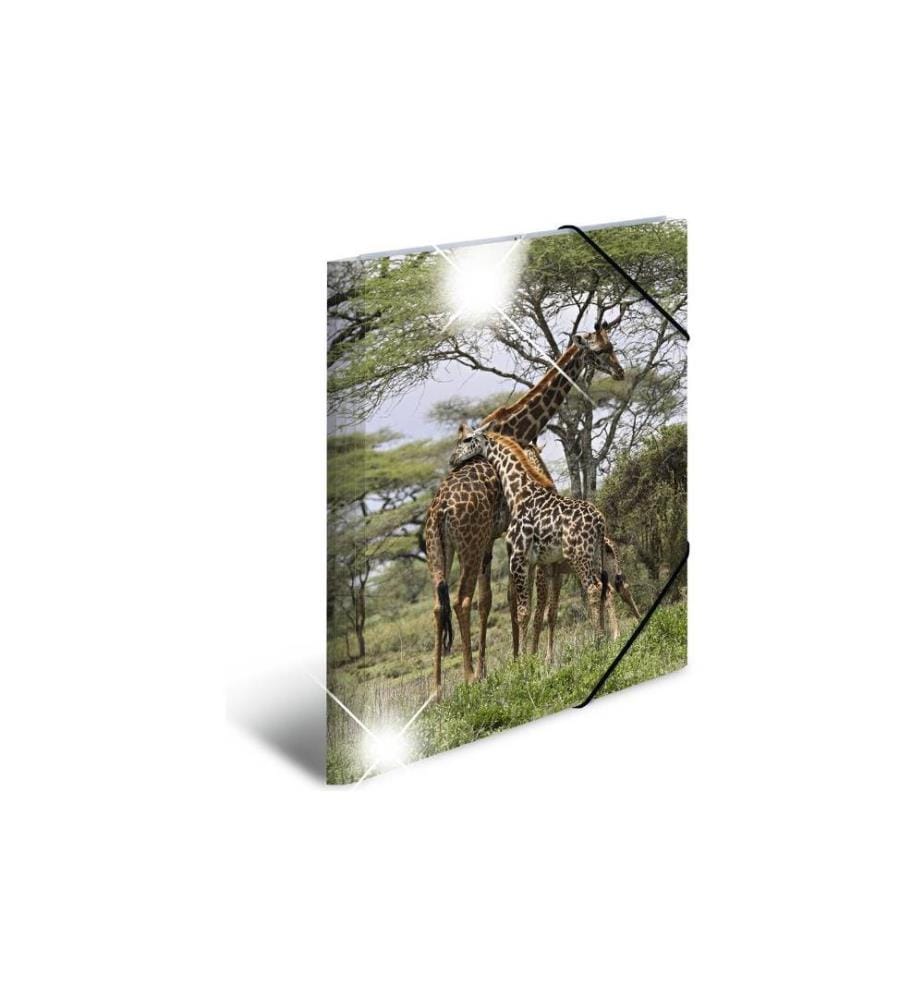 HERMA - Gummibandmappe A3 Giraffe, Polypropylen, mit Innendruck