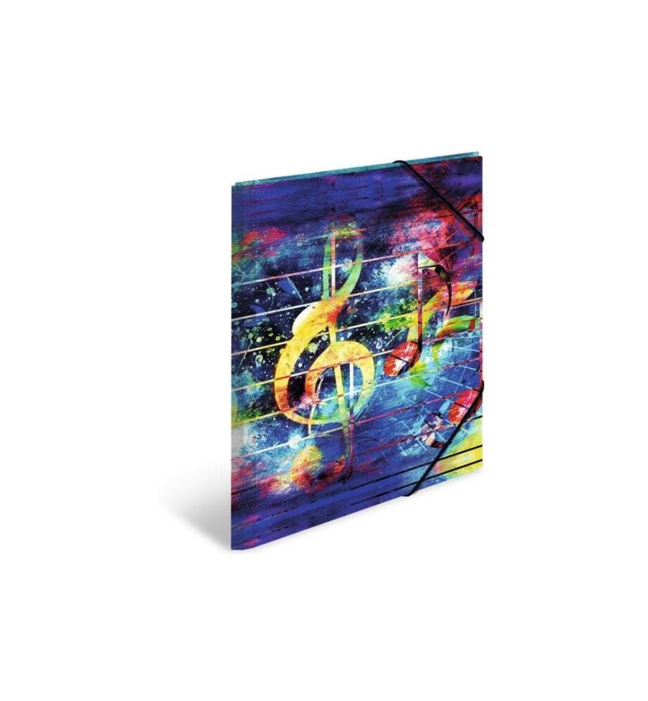 HERMA - Gummibandmappe A3 Music, Polypropylen, mit Innendruck