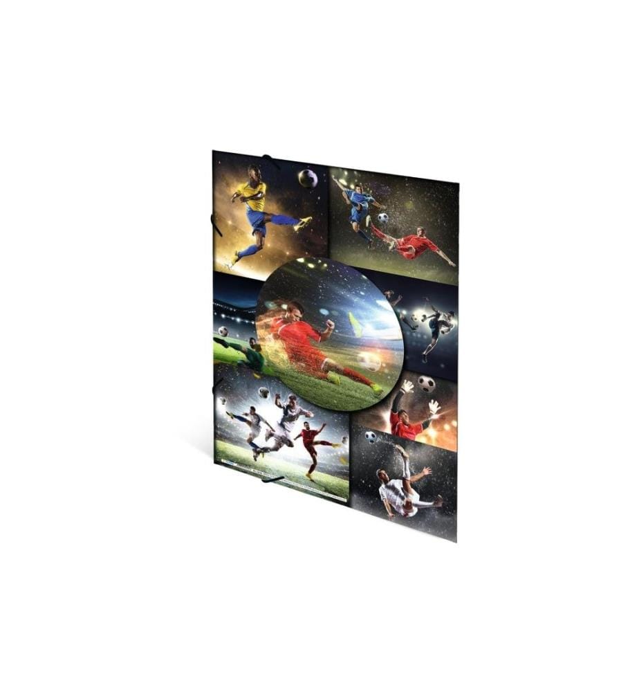 HERMA - Gummibandmappe A3 Football, Karton, mit Innendruck