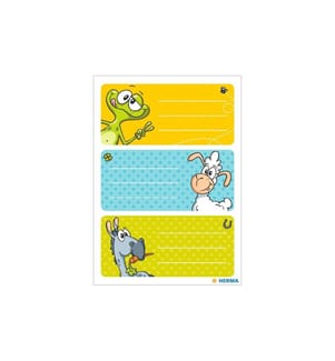 HERMA - Stickers Étiquettes scolaires Guignols 9 étiquettes, 3 feuilles