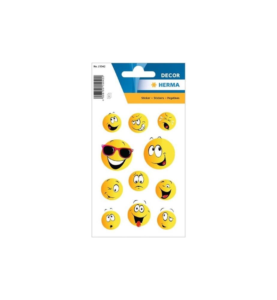 HERMA - Stickers Motivsticker Happy Face, 3 Blatt