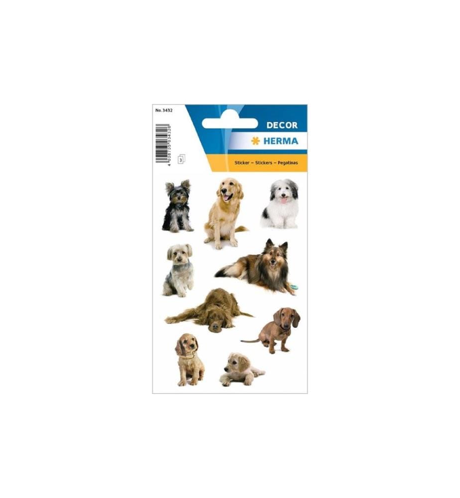 HERMA - Stickers Autocollant à motif Photos de chiens, 3 feuilles