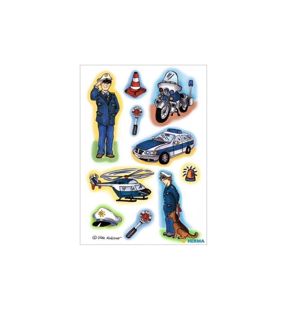 HERMA - Stickers Motivsticker Polizei, 3 Blatt