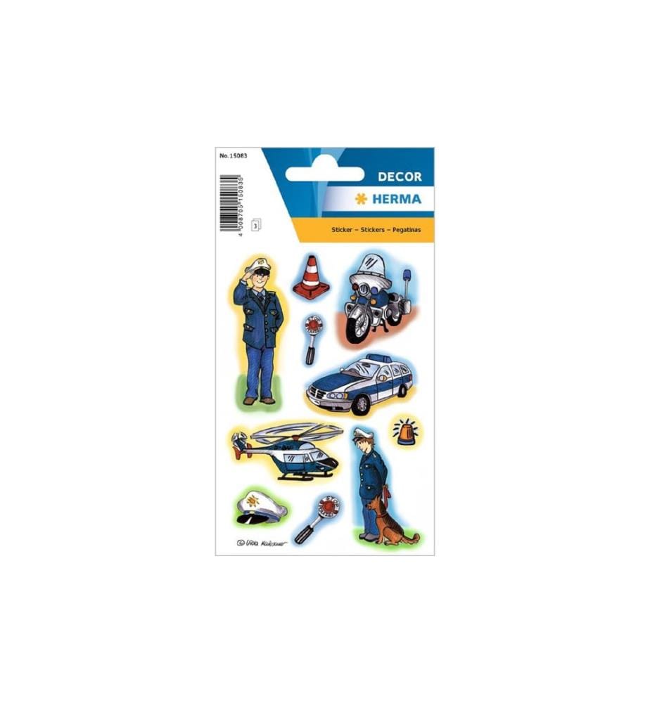 HERMA - Stickers Motivsticker Polizei, 3 Blatt