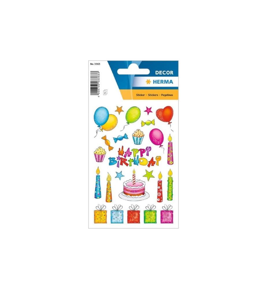 HERMA - Stickers Motivsticker Geburtstag, 2 Blatt