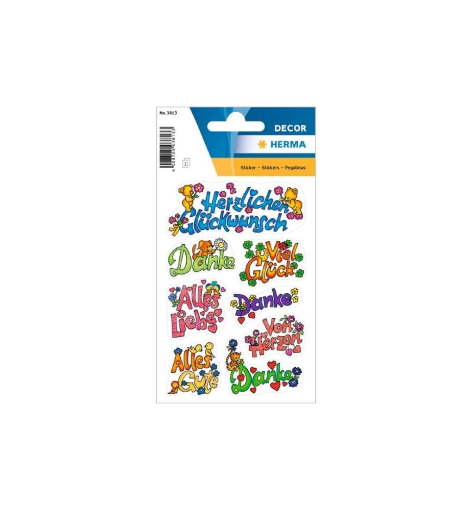 HERMA - Stickers Motivsticker Glückwunsch, 2 Blatt