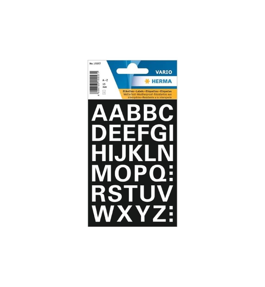 HERMA - Stickers Autocollants de numéros Lettres de A à Z, 15, 1 feuilles