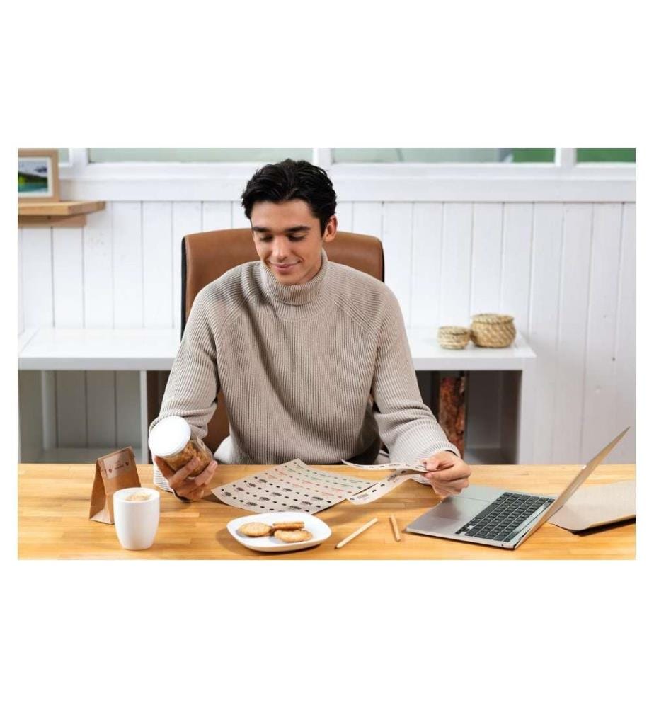 HERMA - Universal-Etiketten 70 x 36 mm, 20 Blatt, Braun