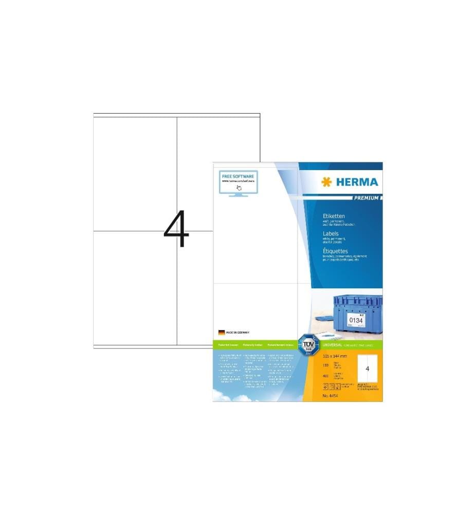 HERMA - Universal-Etiketten Premium, 10.5 x 14.4 cm, 400 Etiketten