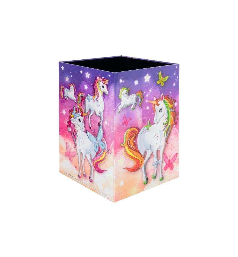 HERMA - Papierkorb Einhorn 15 l, Mehrfarbig