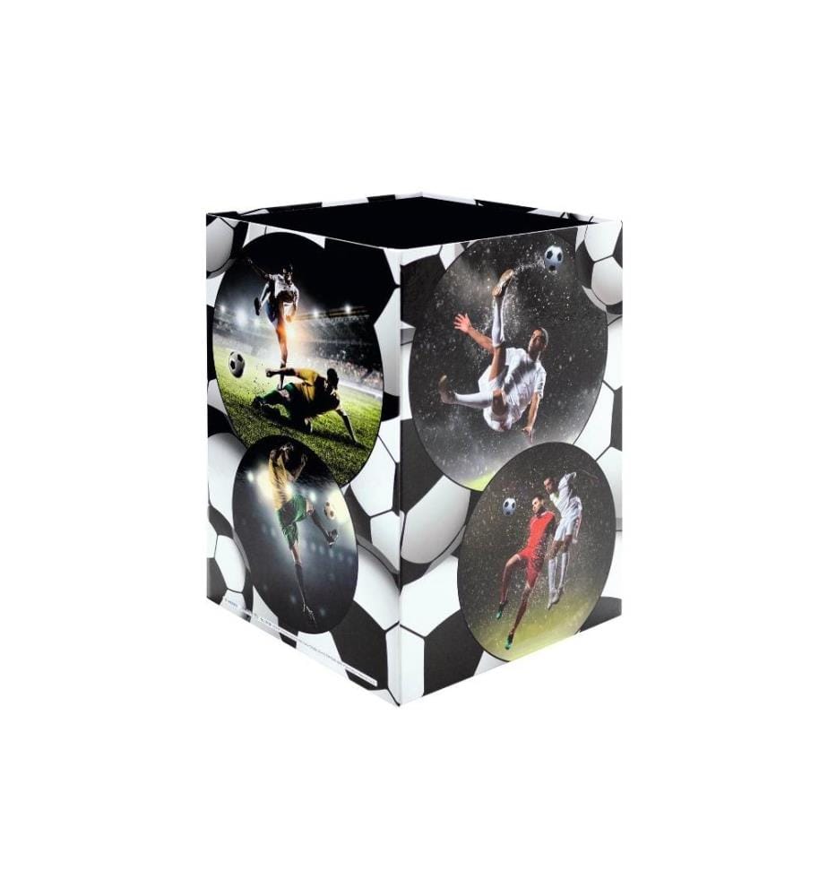 HERMA - Corbeille à papier Football 15 l, Noir