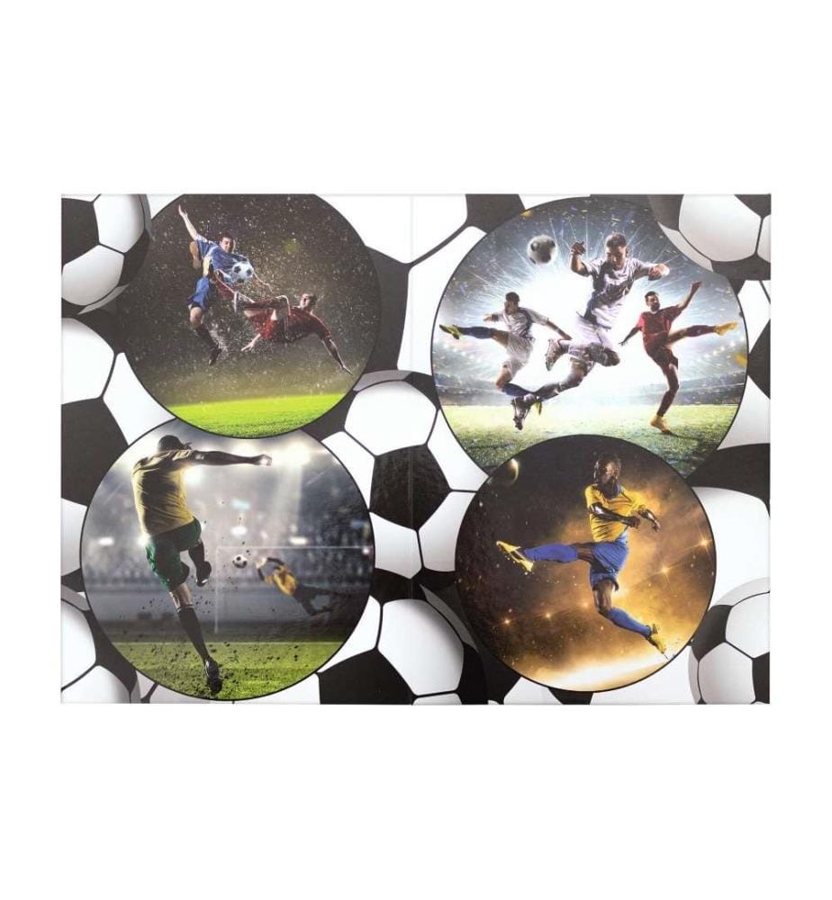 HERMA - Corbeille à papier Football 15 l, Noir