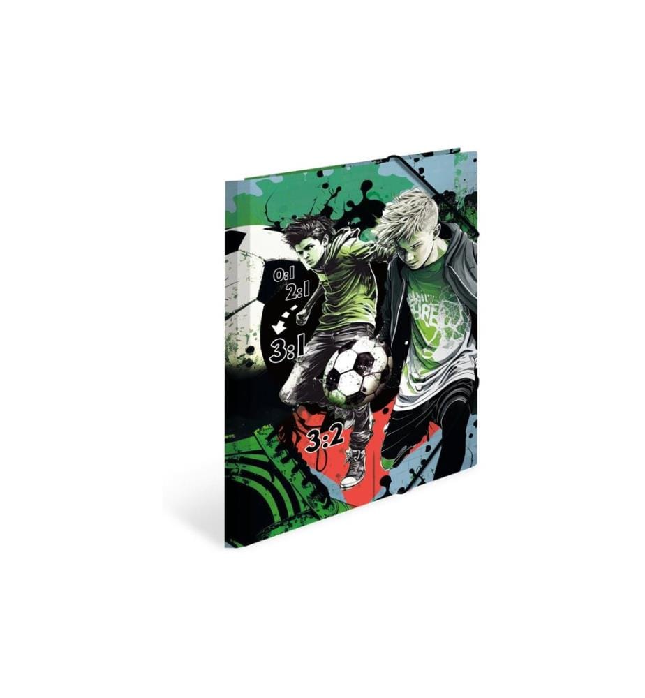 HERMA - Gummibandmappe Street Soccer A4, Karton, mit Innendruck