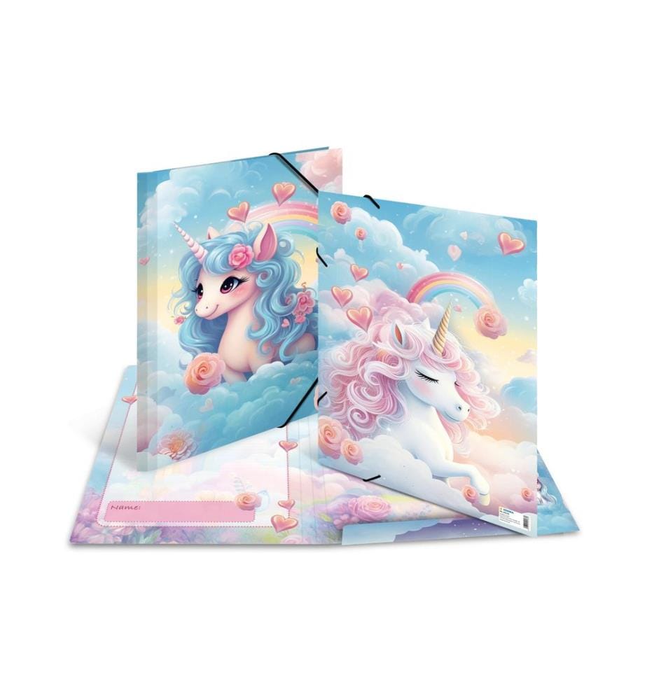 HERMA - Sammelmappe A3 Karton Happy Unicorns Mehrfarbig