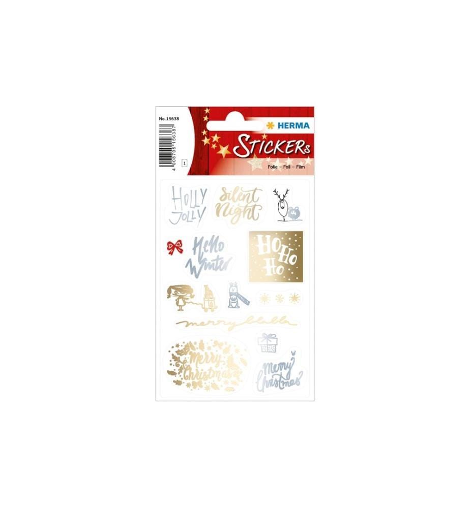 HERMA - Stickers Autocollants de Noël Nuit silencieuse 1 feuille / 13 autocollants