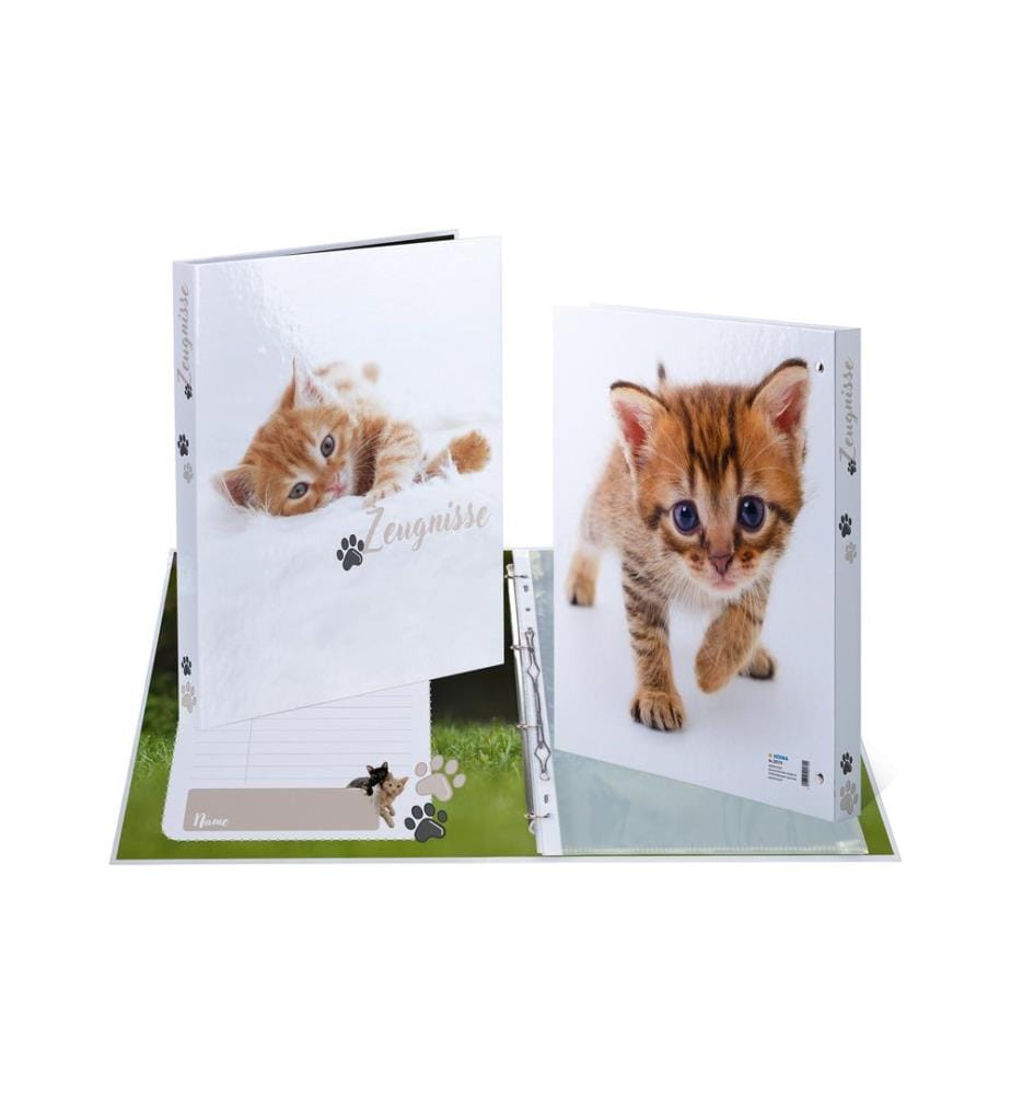 HERMA - Classeur à anneaux Certificat A4 Chats 1 pièce