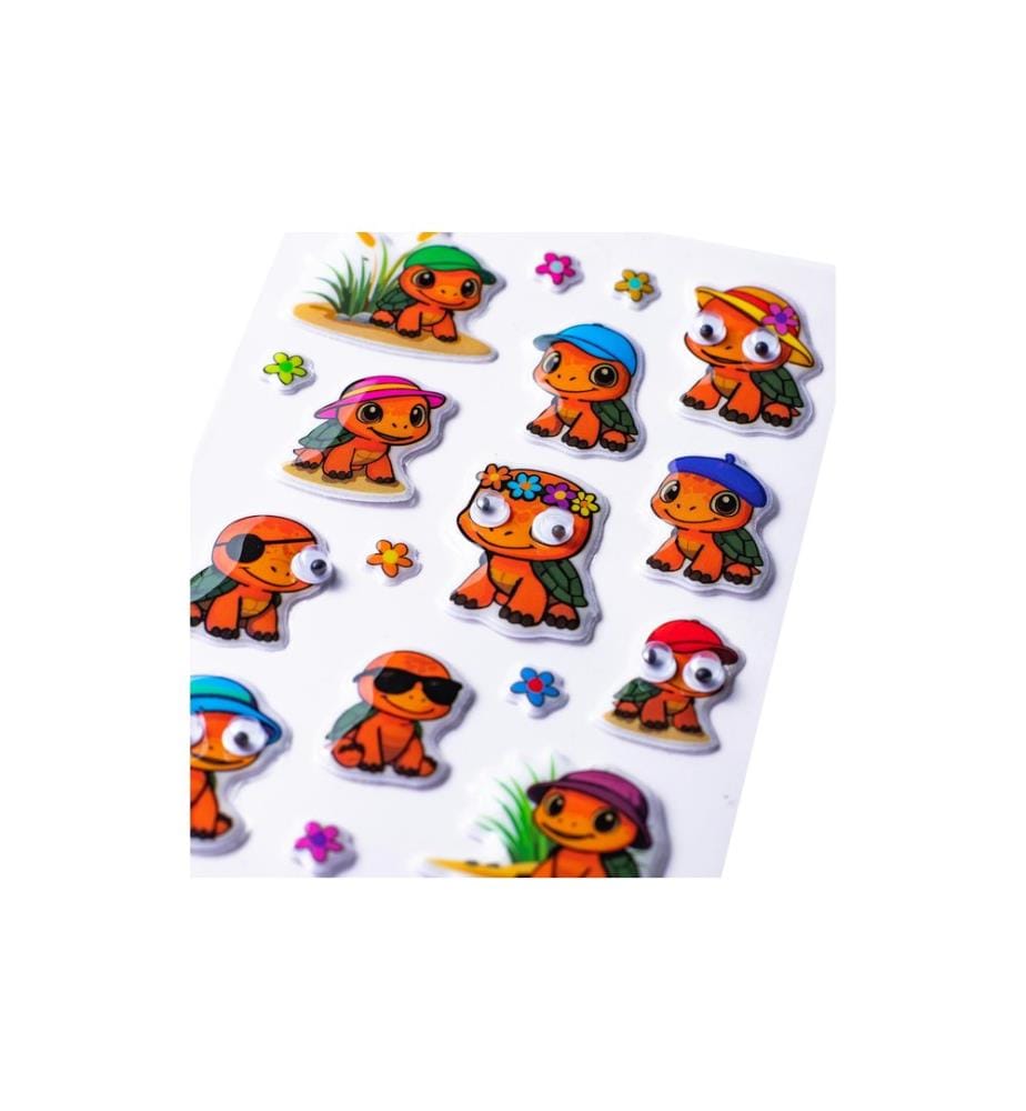 HERMA - Stickers Motivsticker Schildkröten Wackelaugen 1 Blatt / 17 Sticker