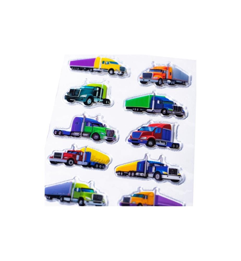 HERMA - Stickers Motivsticker Coole Trucks Transpuffy 1 Blatt / 10 Sticker