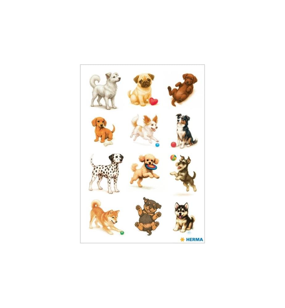 HERMA - Stickers Autocollant à motif Chiens joueurs 36 Pièce/s