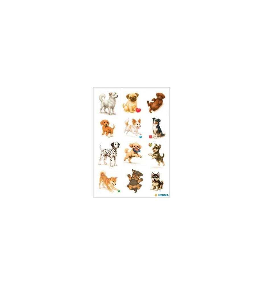 HERMA - Stickers Autocollant à motif Chiens joueurs 36 Pièce/s