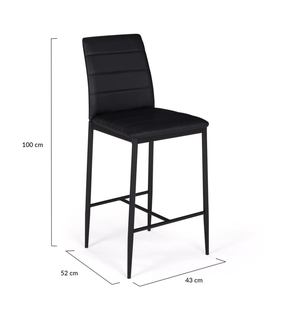 Black Regilux Stools - Set of 4