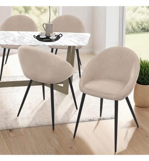 Set of 4 Dory Chairs - Taupe