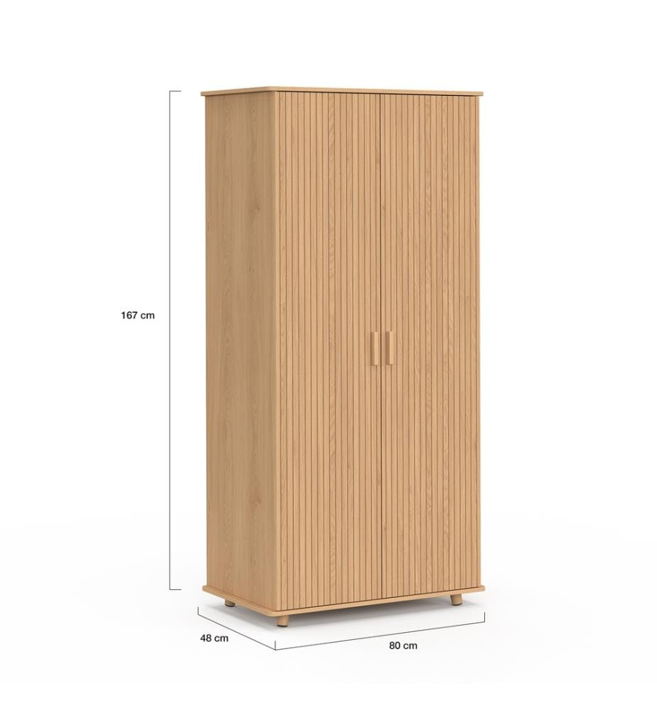 Albane 2-door closet - Brown