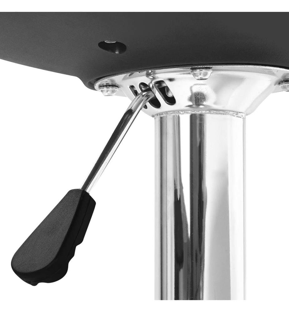 Set of 2 Karl Adjustable Bar Stools 39 x 42 x 104 cm - Black
