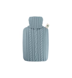 Hugo Frosch - Wärmflasche PVC Strickbezug pastellblau 1.8 l