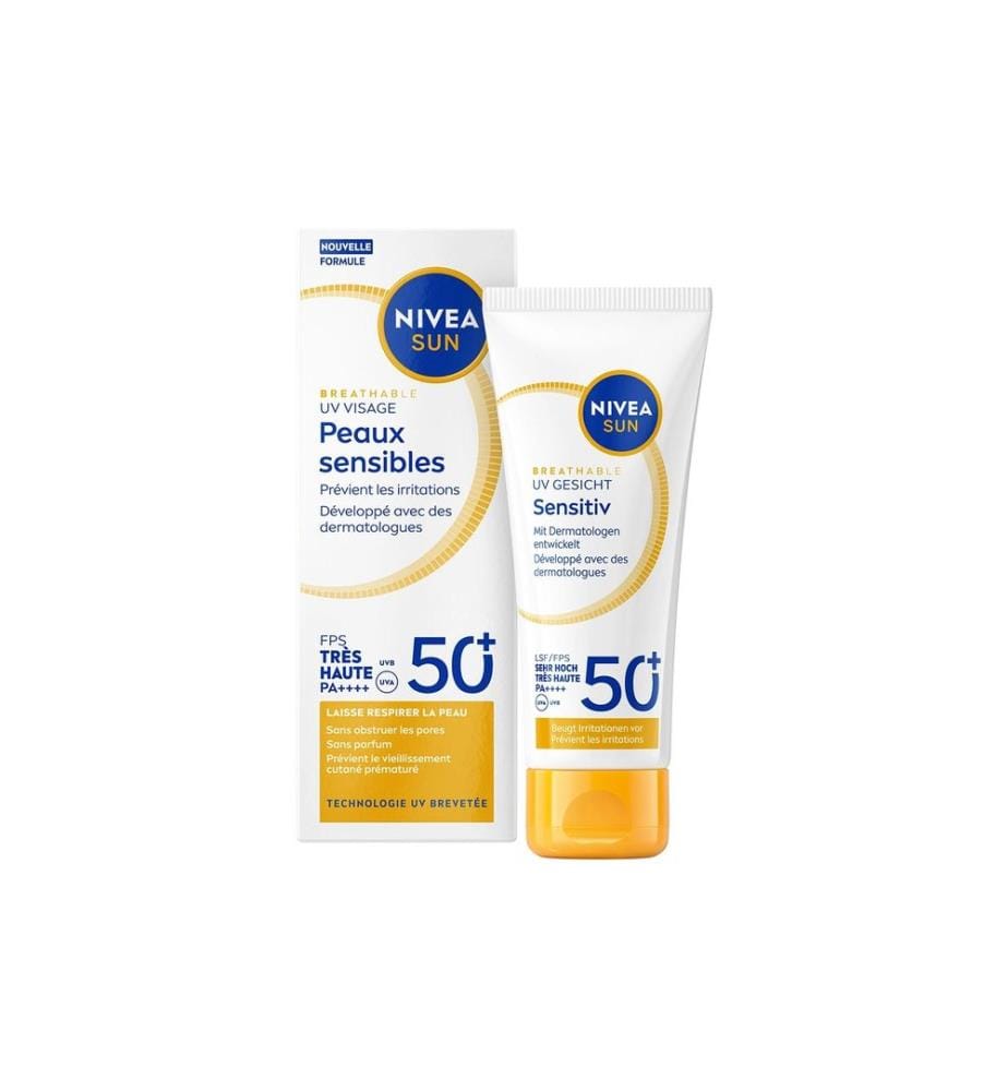 NIVEA SUN - Sonnencreme UV Face Sensitive LSF 50+ 40 ml
